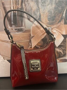 Dooney & Bourke Nano Red Patent Leather Shoulder Bag